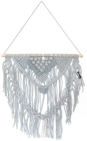 Boho Διακοσμητικό Τοίχου Βαμβακερό Macrame Rohan σε 2 Αποχρώσεις 80x80cm Γκρι