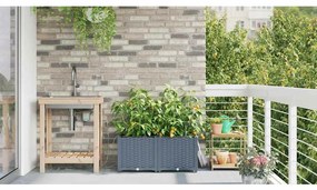 vidaXL Ζαρντινιέρες κήπου Ανοιχτό γκρι 80 x 40 x 37.5 cm Ατσάλι