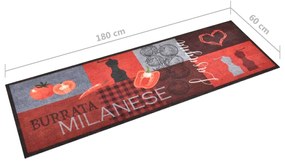 vidaXL Πατάκι Κουζίνας Σχέδιο Tomatoes Πλενόμενο 60 x 180 εκ.