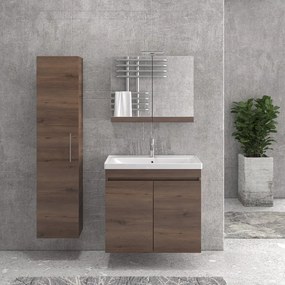 Karag 8702 Πάγκος με δύο πόρτες χωρίς Νιπτήρα Brown NEW SAVA 80 77,5x44,5x63cm