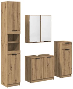 vidaXL Σετ Επίπλων Μπάνιου 4 pcs Artisan Oak Επεξεργασμένο ξύλο