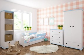 Ντουλάπα  2φυλλη   Bellisimo White + Blue  83x48x183cm  BC30044  BabyCute