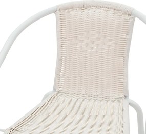 Πολυθρόνα κήπου Obbi pakoworld μέταλλο-pe λευκό