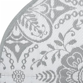 vidaXL Χαλί εξωτερικού χώρου ARAKIL ανοιχτό γκρι Ø160 cm PP