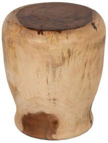 STOOL ROUND  SUAR WOOD IN NATURAL COLOR Φ40x45Hcm.