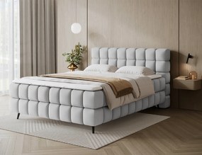 Επενδυμένο κρεβάτι Sober-180 x 200-Γκρι Ανοιχτό