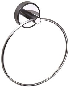 Κρεμάστρα Πετσέτας Κρίκος Optimo 6220 17x5,2x18cm Black-Chrome Karag Stainless Steel