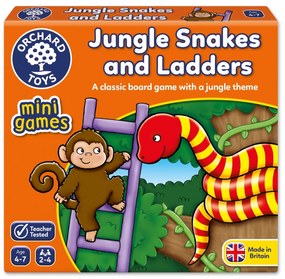 Jungle Snakes &amp; Ladders Mini Game Orchard Toys