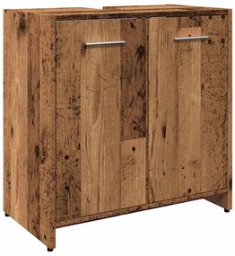 vidaXL Ντουλάπι Νιπτήρα Μπάνιου Παλιό Ξύλο 60x33x60 εκ