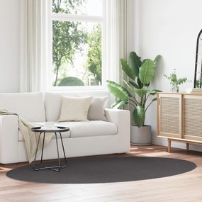 Χαλιά Ανθρακί Πολυεστέρας 160 x 230 cm Χαλί Accent Στρογγυλό