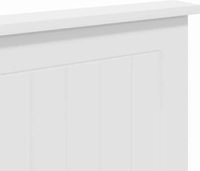 vidaXL Κεφαλάρι με κεφαλάρι Λαμπερό Λευκό 180 cm Επεξεργασμένο ξύλο