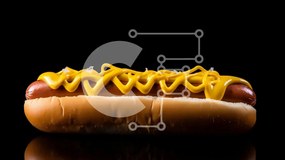 Intra Συλλεκτικό Ξύλινο Παζλ Plywood  4mm - Hot Dog με μουστάρδα Σε Ξύλινο Κουτί - Διαστάσεις: 10x10 cm – 25 κομμάτια