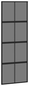 vidaXL Συρόμενη πόρτα με σετ υλικού 76x205 cm από γυαλί&Αλουμίνιο