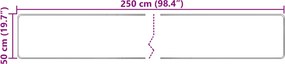 vidaXL Χαλί Runner MARSA Πολύχρωμο 50 x 250 εκ. Πολυέστερ και PVC