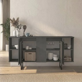 Μπουφές Orontes Megapap χρώμα ανθρακί 160x35,2x80εκ.