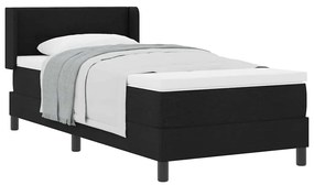 vidaXL Κρεβάτι box spring με στρώμα με στρώμα Μαύρο 80 x 200 cm