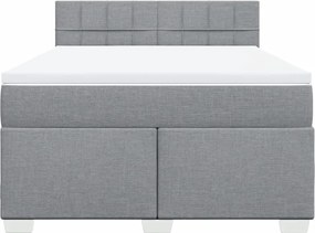 vidaXL Κρεβάτι Boxspring με Στρώμα Αν. Πράσινο 160x200εκ Υφασμάτινο