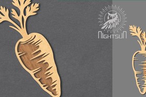 Σετ των 2 Intra απο ξύλο plywood 3mm-4mm πάχος Διακόσμηση κοπής με λέιζερ καρότου 1 Δίασταση 15x15 cm INTRAFABR-117328279