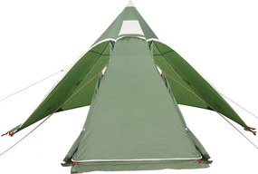 vidaXL Σκηνή Κάμπινγκ Tipi 5 Ατόμων Αδιάβροχη Πράσινη