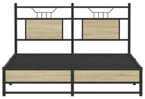 vidaXL Πλαίσιο Κρεβατιού Χωρ. Στρώμα Sonoma Δρυς 150x200εκ. Επ. Ξύλο