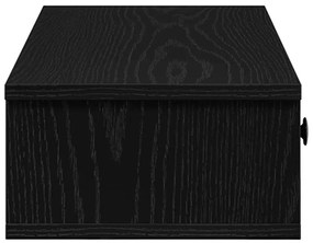 Ράφι τοίχου με συρτάρια Μαύρο 100x37,5x19 cm Ξύλινη κατασκευή - Μαύρο