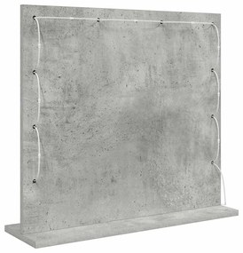 vidaXL Καθρέφτης Vanity με LED Φώτα Γκρι Σκυρόδεμα 60x55x18 εκ.