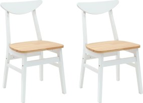 vidaXL Καρέκλες φαγητού 2 pcs Λευκό 42 x 47.5 x 81 εκ
