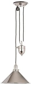 Κρεμαστό Φωτιστικό Οροφής 1xE27 Τροχαλία Provence Elstead Lighting-PV-P-PN-Νίκελ Ματ PV-P-PN