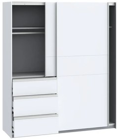 Ντουλάπα ρούχων Gotion δίφυλλη λευκό μελαμίνης 200x61x200.5εκ 200x61x200.5 εκ.