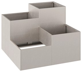 vidaXL Κηπουρική Γλάστρα 80x80x60 εκ Ανοξείδωτο Χάλυβα