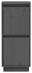 vidaXL Ντουλάπια 2 τεμ. Γκρι 31,5 x 34 x 75 εκ. από Μασίφ Ξύλο Πεύκου