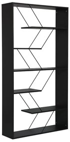 Βιβλιοθήκη Tars pakoworld ανθρακί-μαύρο 84x24x157εκ