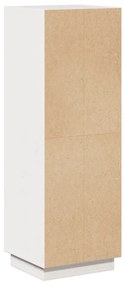 vidaXL Ντουλάπι Ψηλό Λευκό 37 x 34 x 110 εκ. από Μασίφ Ξύλο Πεύκου