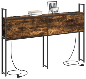 vidaXL Κεφαλάρι Αποθήκης Καπνιστή δρυς 135 cm Επεξεργασμένο ξύλο