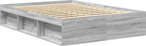 vidaXL Πλαίσιο Κρεβατιού Γκρι Sonoma 140x190 εκ.