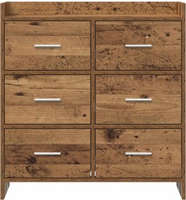 vidaXL Πλαϊνό γραφείο Παλαιωμένο ξύλο 75 x 33 x 80 εκ