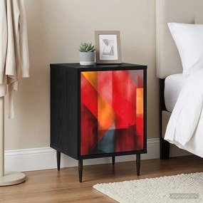 vidaXL Κομοδίνο HEESCH 2 τμχ. Μαύρη Δρυς 36 x 33 x 51 εκ.