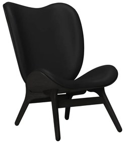 Πολυθρόνα A Conversation Piece Tall Hope Leather 5104C5577-12 73x93x106cm Black Oak Black