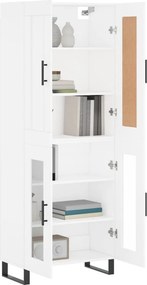 vidaXL Ντουλάπι Λευκό 69,5x34x180 εκ. από Επεξεργασμένο Ξύλο