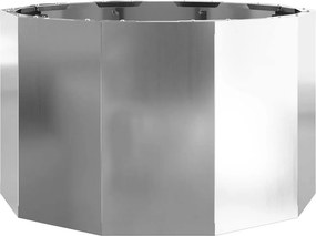 vidaXL Γλάστρα Ασημί 60 x 60 x 35 cm Επικαλυμμένος Χάλυβας