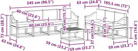 vidaXL Σειρά Καναπέ Εξωτερικού 7 τμχ.