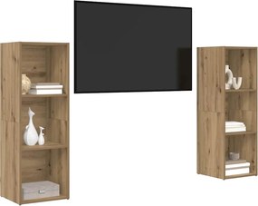 vidaXL Σετ επίπλου τηλεόρασης 2 pcs Artisan Oak Επεξεργασμένο ξύλο