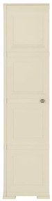 vidaXL Πλαστικό Ντουλάπι Angora Λευκό 40 x 43 x 164εκ. με Σχέδιο Ξύλου