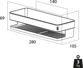 Tiger Cooper Ράφι 28 cm Black / Polished gold 800562