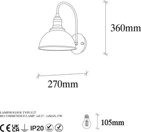 Wall Lamp Varzan - 10845 Vintage