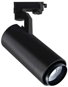Σποτ Φωτιστικό Ράγας Led 20W 230V Ρυθμιζόμενη Δέσμη 20ο-60ο 3000Κ Lumen-23-520001-Μαύρο 23-520001