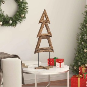 vidaXL Χριστουγεννιάτικο Δέντρο Καφέ 90 cm Μασίφ ξύλο teak