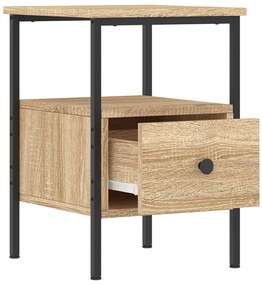 vidaXL Κομοδίνο Sonoma Δρυς 34 x 36 x 50 εκ. από Επεξεργασμένο Ξύλο