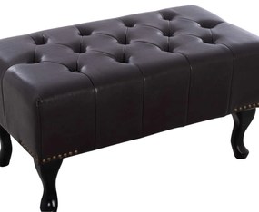 ΤΑΜΠΟΥΡΕ ΥΠΟΠΟΔΙΟ T.CHESTERFIELD EMMA HM226.01 PU 80x44x39Y εκ.ΣΚ.ΚΑΦΕ