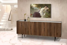 Μπουφές Elegant 200x45x75, Χρώμα Kahlua με Stone, Μελαμίνη